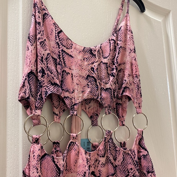 LF Pink Snake Print Romper - Picture 2 of 8